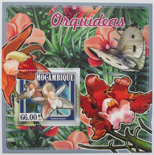Poštovní známka Mosambik 2015 Orchideje Mi# 7690 Block