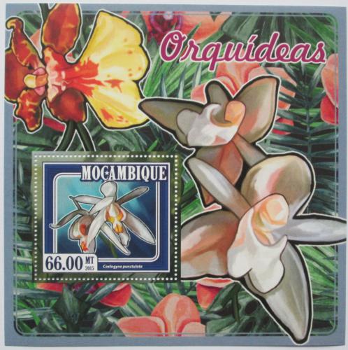 Poštovní známka Mosambik 2015 Orchideje Mi# 7693 Block