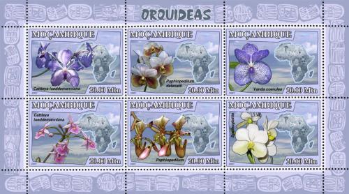 Poštovní známky Mosambik 2007 Orchideje Mi# 2912-17 Kat 10€