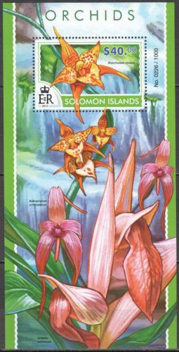 Poštovní známka Šalamounovy ostrovy 2015 Orchideje Mi# Block 420 Kat 14€