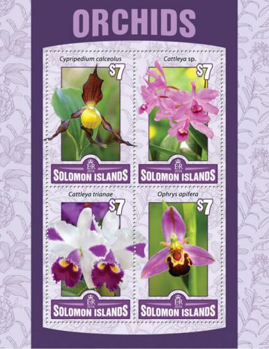Poštovní známky Šalamounovy ostrovy 2016 Orchideje Mi# 3516-19 Kat 8.50€