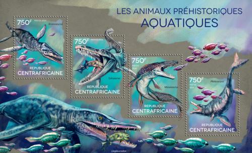 Poštovní známky SAR 2014 Vodní dinosauøi Mi# 5115-18 Kat 14€