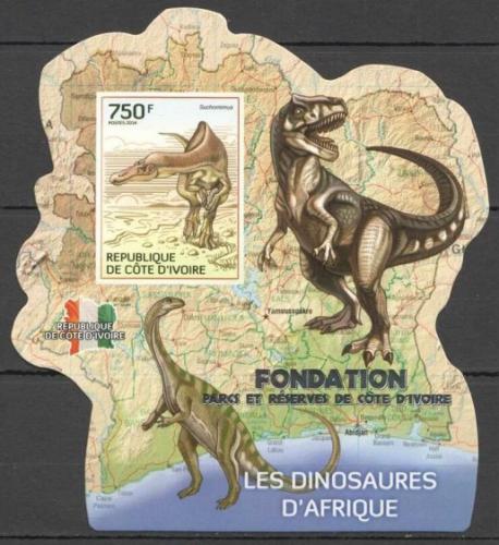 Poštovní známka Pobøeží Slonoviny 2014 Dinosauøi Mi# 1522 Block