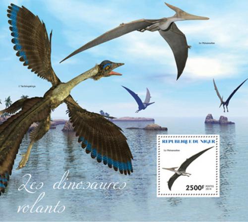 Poštovní známka Niger 2014 Létající dinosauøi Mi# Block 329 Kat 10€