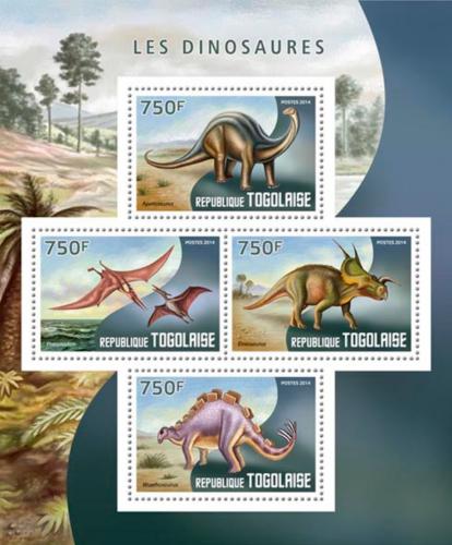 Poštovní známky Togo 2014 Dinosauøi Mi# 6001-04 Kat 12€