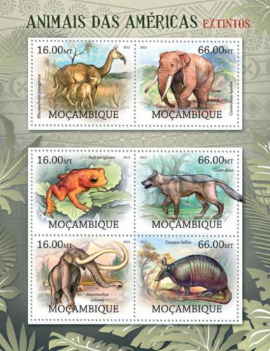 Poštovní známky Mosambik 2012 Vyhynulá fauna Ameriky Mi# 5782-87 Kat 14€