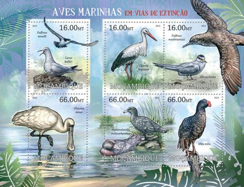 Poštovní známky Mosambik 2012 Moøští ptáci na cestì k vyhynutí Mi# 5768-73 Kat 14€