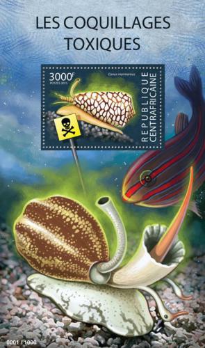 Poštovní známka SAR 2015 Jedovaté mušle Mi# Block 1323 Kat 14€