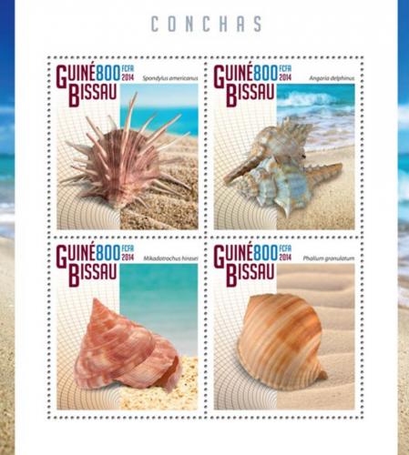 Poštovní známky Guinea-Bissau 2014 Mušle Mi# 7479-82 Kat 13€