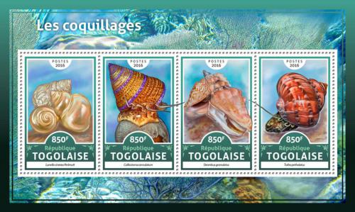 Poštovní známky Togo 2016 Mušle Mi# 7824-27 Kat 13€