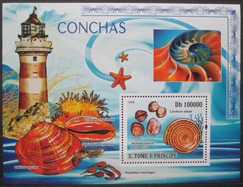 Poštovní známka Svatý Tomáš 2008 Mušle Mi# Block 667 Kat 12€