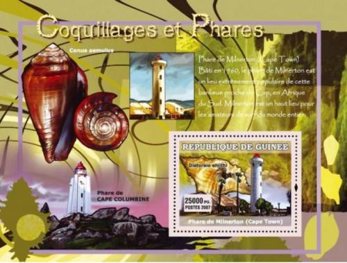 Poštovní známka Guinea 2007 Mušle a majáky Mi# Block 1187 Kat 7€