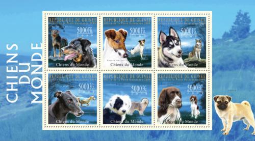 Poštovní známky Guinea 2009 Psi Mi# 7198-7203 Kat 12€