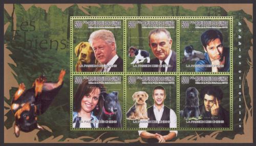 Poštovní známky Guinea 2010 Psi slavných lidí Mi# 7529-34 Kat 12€