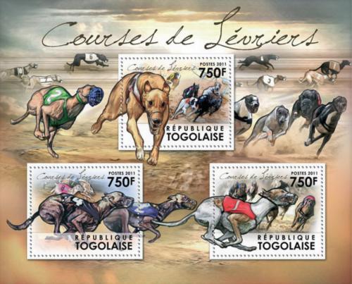 Poštovní známky Togo 2011 Závodní psi Mi# 4317-19 Kat 9€