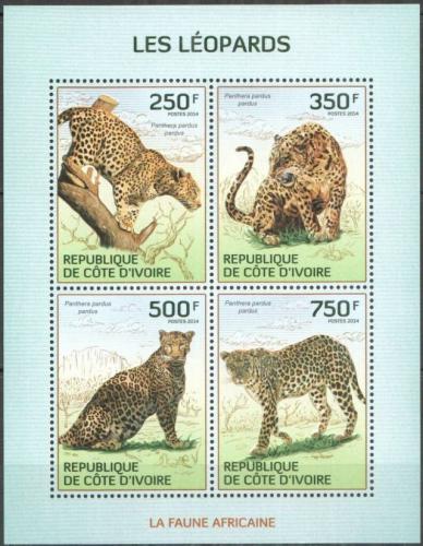 Poštovní známky Pobøeží Slonoviny 2014 Levharti Mi# 1594-97