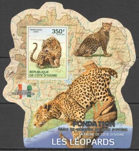 Poštovní známka Pobøeží Slonoviny 2014 Levharti Mi# 1595 Block