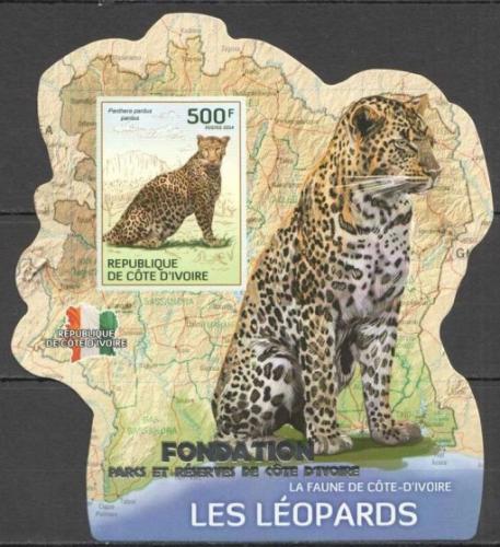 Poštovní známka Pobøeží Slonoviny 2014 Levharti Mi# 1596 Block