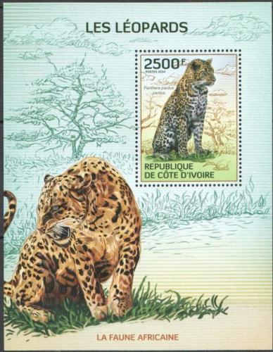 Poštovní známka Pobøeží Slonoviny 2014 Levharti Mi# Block 206 Kat 11€