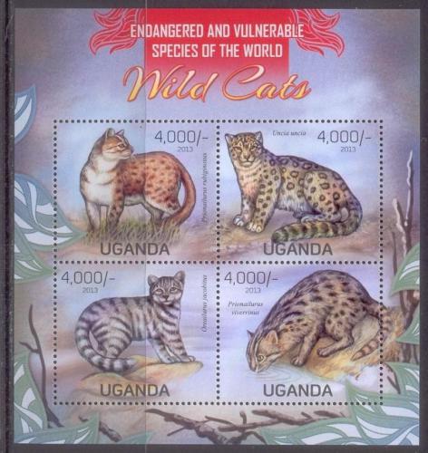 Poštovní známka Uganda 2013 Koèkovité šelmy Mi# 3045-48 Kat 19€