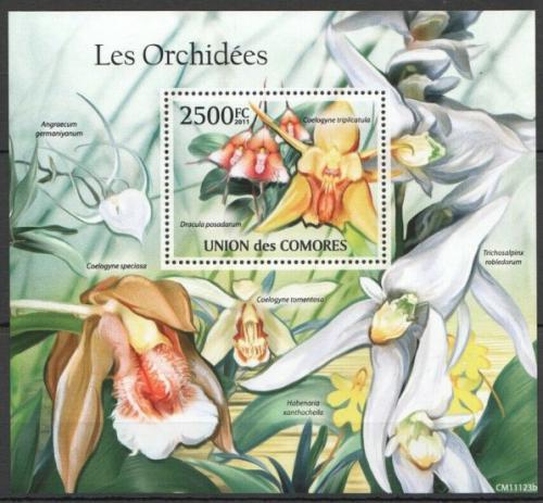 Potovn znmka Komory 2011 Orchideje Mi# Block 615 Kat 13 - zvtit obrzek
