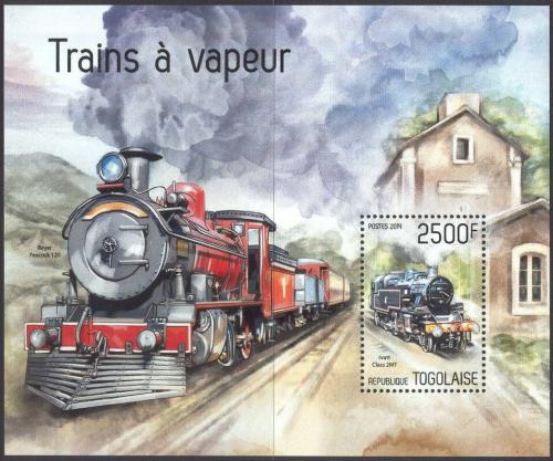 Poštovní známka Togo 2014 Parní lokomotivy Mi# Block 963 Kat 10€