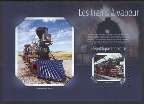 Poštovní známka Togo 2014 Parní lokomotivy Mi# Block 1079 Kat 10€