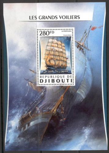 Poštovní známka Džibutsko 2016 Plachetnice Mi# 1059 Block