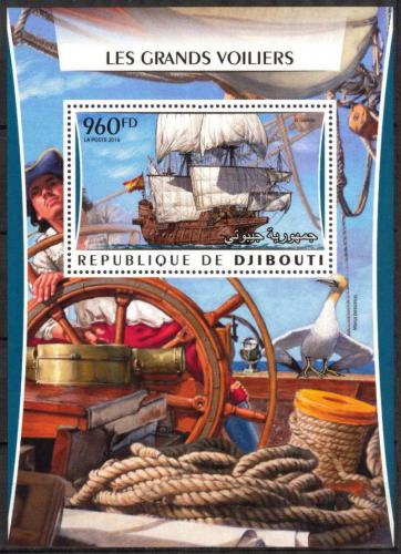 Poštovní známka Džibutsko 2016 Plachetnice Mi# Block 215 Kat 12€