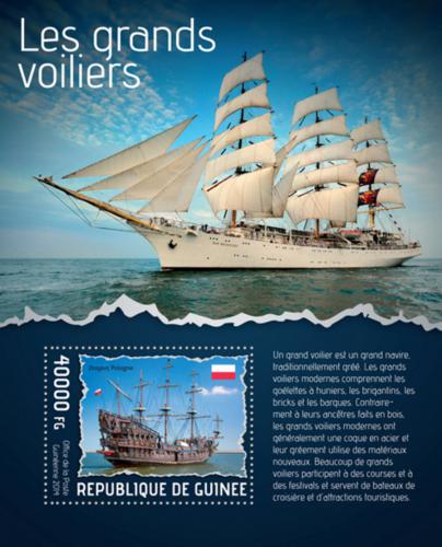 Poštovní známka Guinea 2014 Plachetnice Mi# Block 2344 Kat 16€