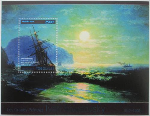 Poštovní známka Togo 2014 Plachetnice, umìní, Ajvazovskij Mi# Block 1006 Kat 10€