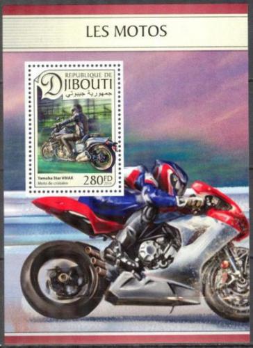 Poštovní známka Džibutsko 2016 Motocykly Mi# 1356 Block