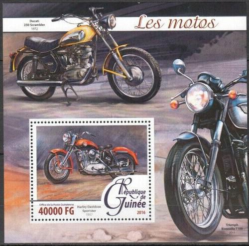 Poštovní známka Guinea 2016 Motocykly Mi# Block 2634 Kat 16€