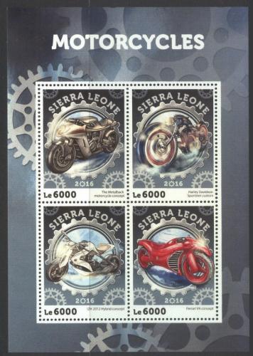 Poštovní známky Sierra Leone 2016 Motocykly Mi# 7153-56 Kat 11€
