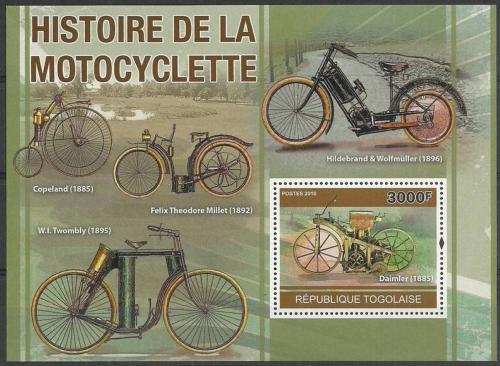 Poštovní známka Togo 2010 Historické motocykly Mi# Block 561 Kat 12€