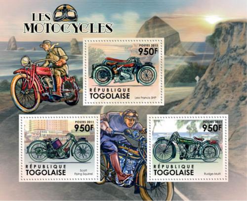 Poštovní známky Togo 2011 Motocykly Mi# 4380-83 Kat 11€