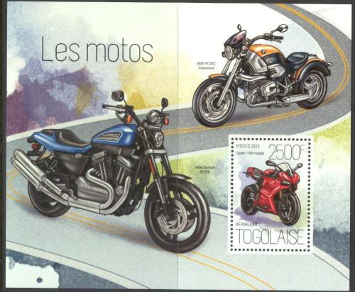 Poštovní známka Togo 2013 Motocykly Mi# Block 911 Kat 10€