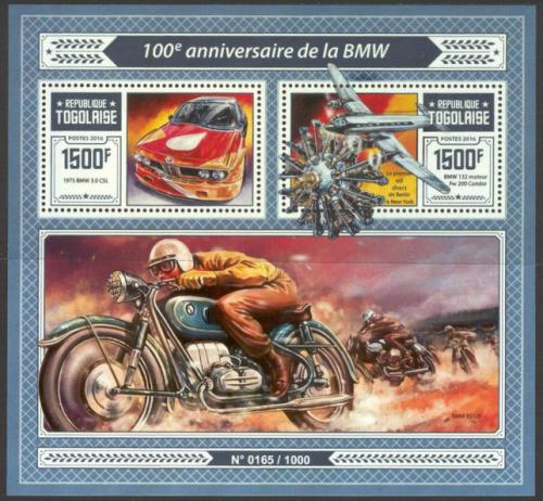 Poštovní známky Togo 2016 BMW, 100. výroèí Mi# Block 1264 Kat 12€