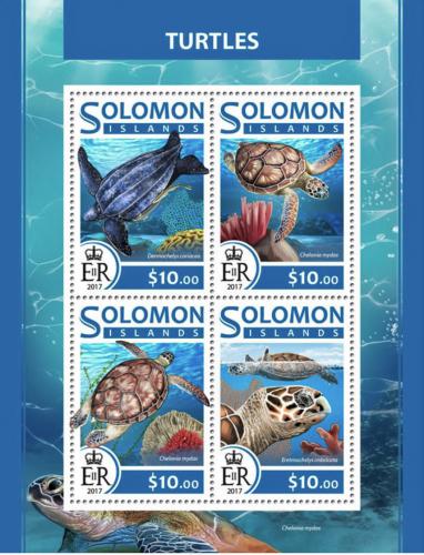 Poštovní známky Šalamounovy ostrovy 2017 Želvy Mi# 4436-39 Kat 12€