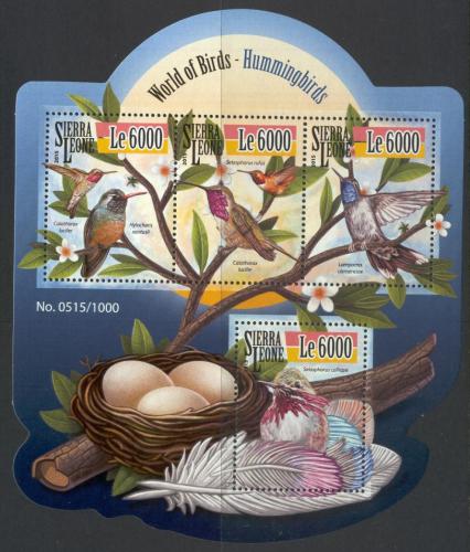 Poštovní známky Sierra Leone 2015 Kolibøíci Mi# 6512-15 Kat 11€
