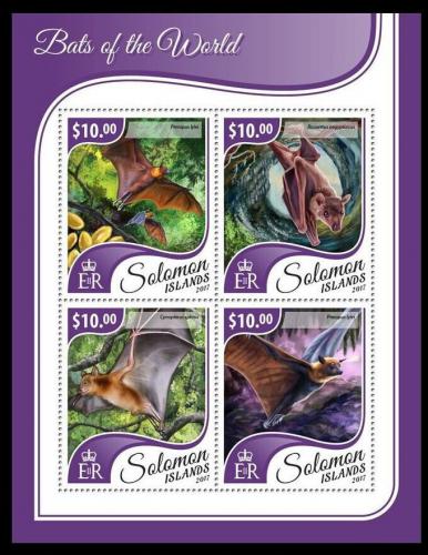 Poštovní známky Šalamounovy ostrovy 2017 Netopýøi Mi# 4677-80 Kat 12€
