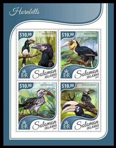 Poštovní známky Šalamounovy ostrovy 2017 Zoborožci Mi# 4667-70 Kat 12€