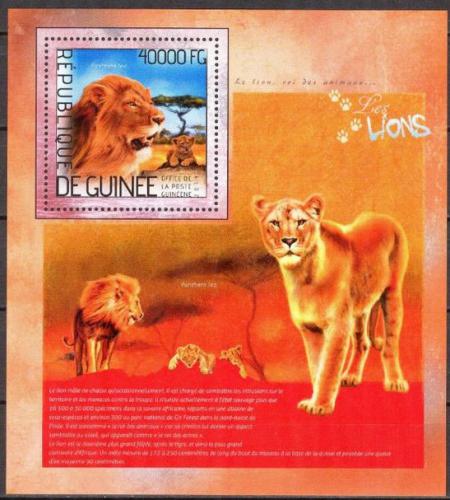 Poštovní známka Guinea 2014 Lvi Mi# Block 2372 Kat 16€