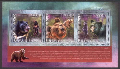 Poštovní známky Guinea 2014 Medvìdi Mi# 10375-77 Kat 18€