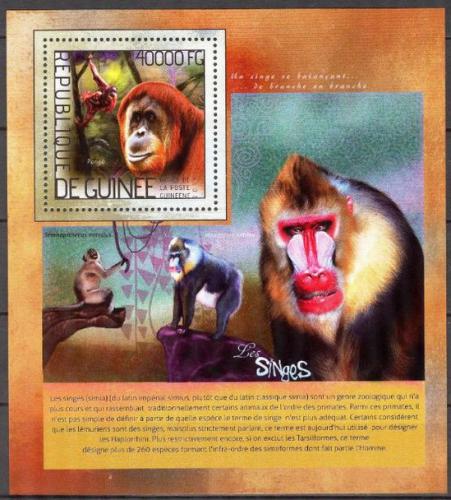 Poštovní známka Guinea 2014 Opice Mi# Block 2374 Kat 16€