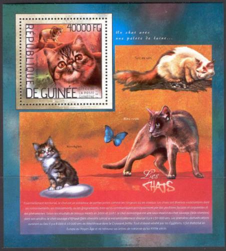 Poštovní známka Guinea 2014 Koèky Mi# Block 2376 Kat 16€