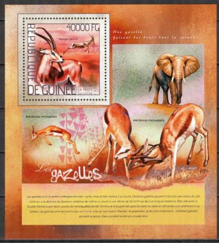 Poštovní známka Guinea 2014 Gazely Mi# Block 2365 Kat 16€
