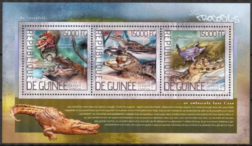 Poštovní známky Guinea 2014 Krokodýli Mi# 10339-41 Kat 18€