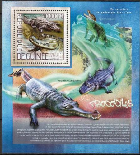 Poštovní známka Guinea 2014 Krokodýli Mi# Block 2360 Kat 16€