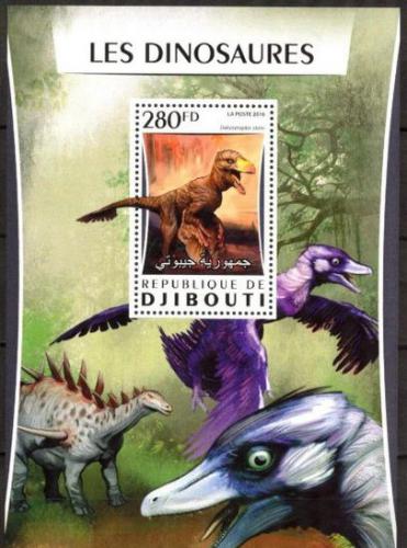 Poštovní známka Džibutsko 2016 Dinosauøi Mi# 1041 Block
